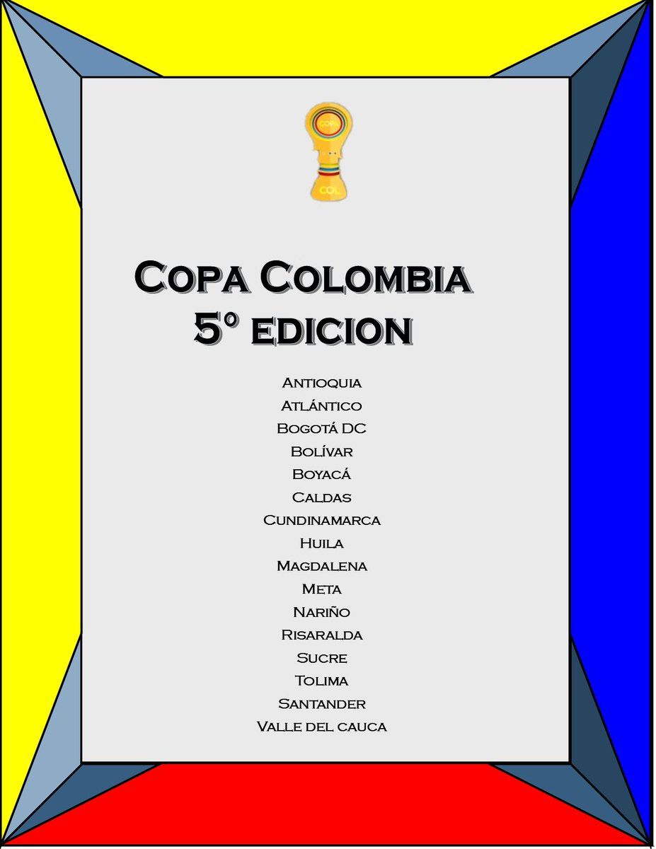 #CopaCol 5° Edicion 

La Copa que une a Colombia!

Presentamos a las 16 selecciones que se enfrentarán por una nueva estrella 

Que selección será la nueva campeona ? 

Danos tu opinión, cual es tu favorita ?