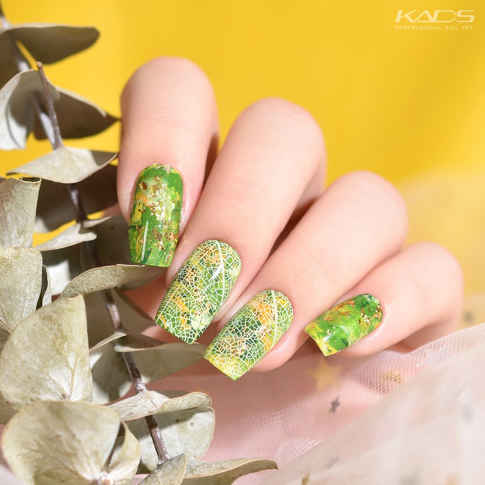 Kadsnailart's tweet photo. Nail design using KADS stamping plate KADS 021 from AliExpress store(link in bio). #nails #kads #kadsnailart #nailart #nailfashion #nailwork #naildesigns #nailplates #kads021 #nailpolish #nailartaddict #flower #flowernails #springnails #spring #greennails #leafnails #leavesnails https://t.co/eOGdx1nqkB