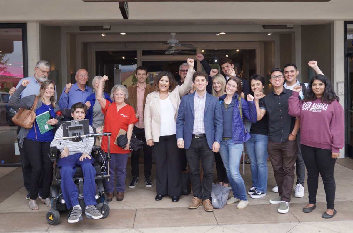This afternoon, a two dozen Santa Barbarians met with our Congressman, <a href="/RepCarbajal/">Rep. Salud Carbajal</a>,who has not yet signed on to #MedicareForAll. I was glad to hear him say healthcare is a human right, but disappointed that he still isn't a supporter. 

I guess we'll have to build more power!