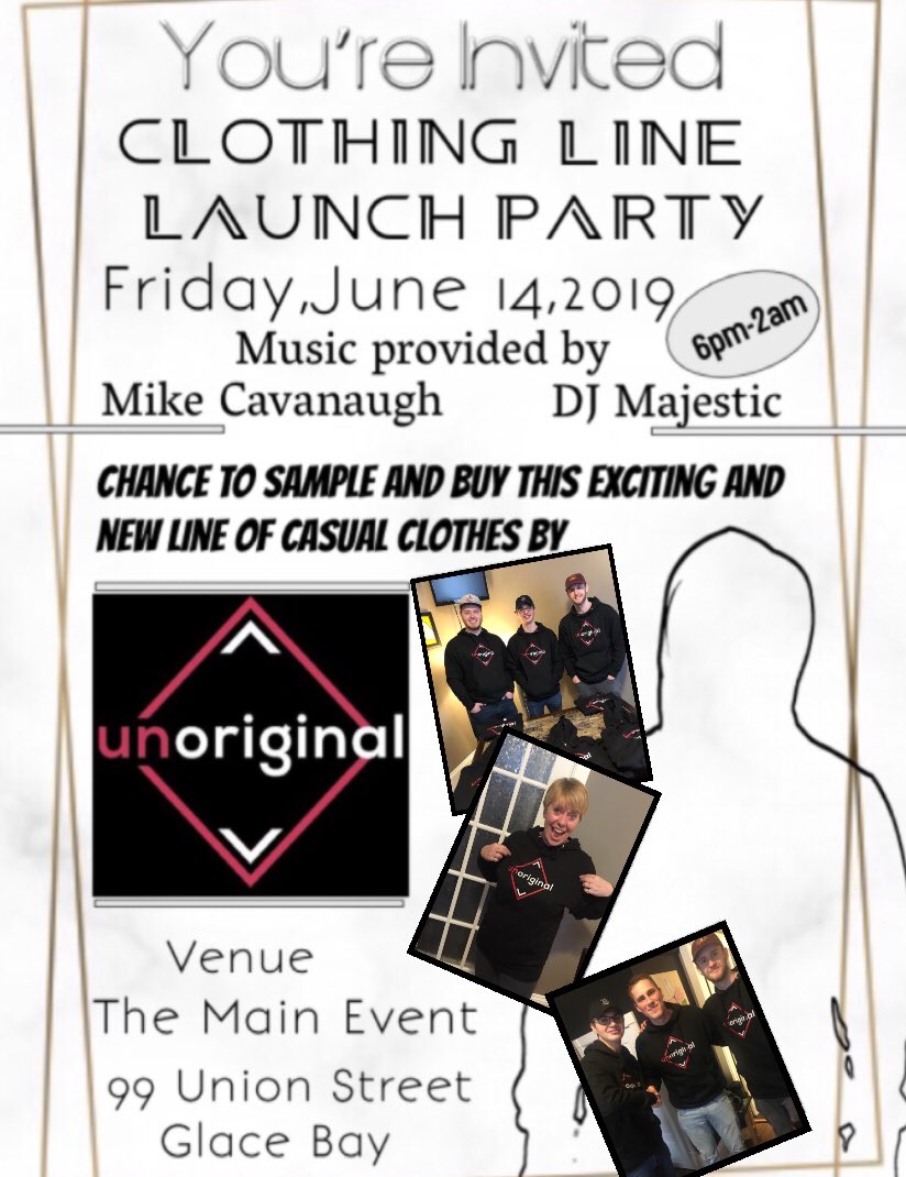 Unoriginal2019's tweet photo. Very excited to announce our launch party!! Come out and celebrate our brands launch with good music and good times! Hope to see everyone there! https://t.co/ysMcCdSjIS