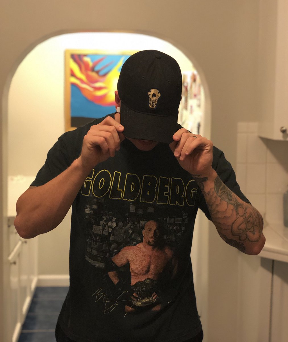 We got some sick new hats. $15 
($21 to ship anywhere in the continental U.S.)

#Goldberg shirt not included.

Who’s next? 
<a href="/JMillerBrand/">Jared Miller</a> <a href="/Goldberg/">Bill Goldberg</a>