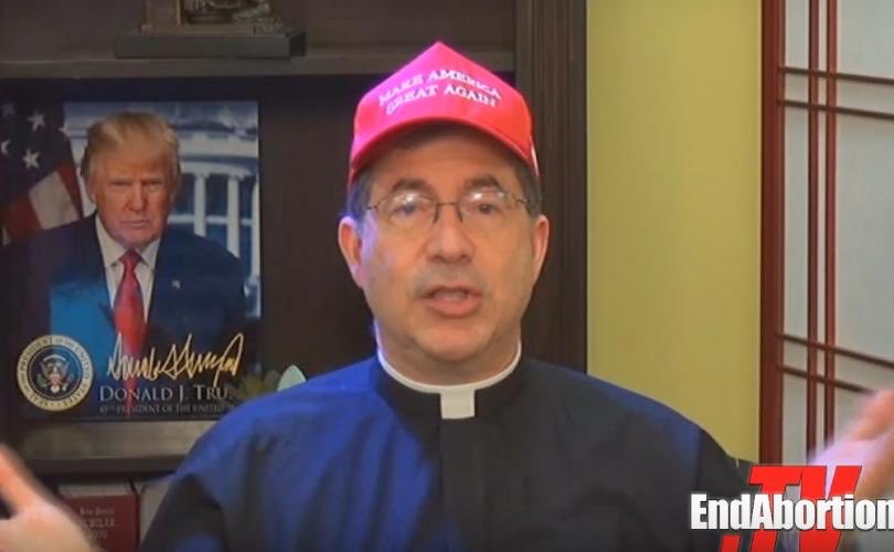 You know who Fr. Frank is. Remember Covington Catholic? Remember the priest in the MAGA hat? That’s him.