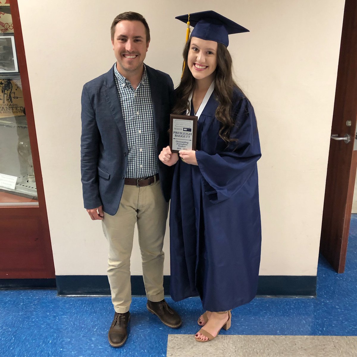 Congratulations to Presleigh Baggett and Brody Rexing on being recipients of the 2018-19 Outstanding Journalism Award! Brody was unable to attend the ceremony tonight. But we are excited to see what the future has in store for Presleigh and Brody!