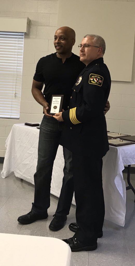 BVZuidema's tweet photo. Thank you again to our @garnercaptteam volunteers for their continued service - more than 850 volunteer hours in 2018!  Congrats to our #OverTheTopVolunteers - Kelvin Roberson, Cliff King, &amp; Michelle Morock.  Kelvin is also our volunteer of the year! @GarnerPolice @TownofGarner https://t.co/PrT9pO9PTn