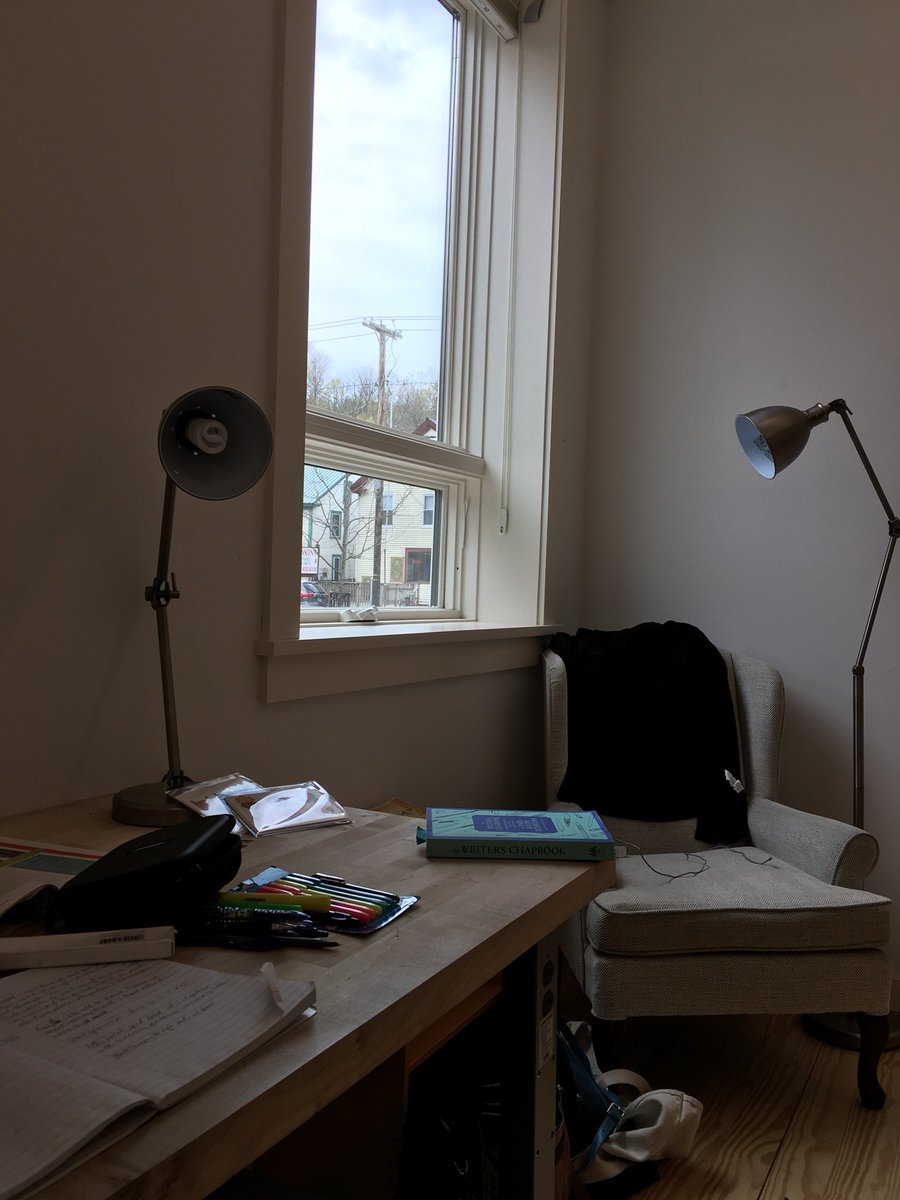 wondwritworld's tweet photo. Day 1 Vermont writing residency. I #amwriting and #willfinish finally, in spite of it all, or because of it all. https://t.co/bw2eySA474