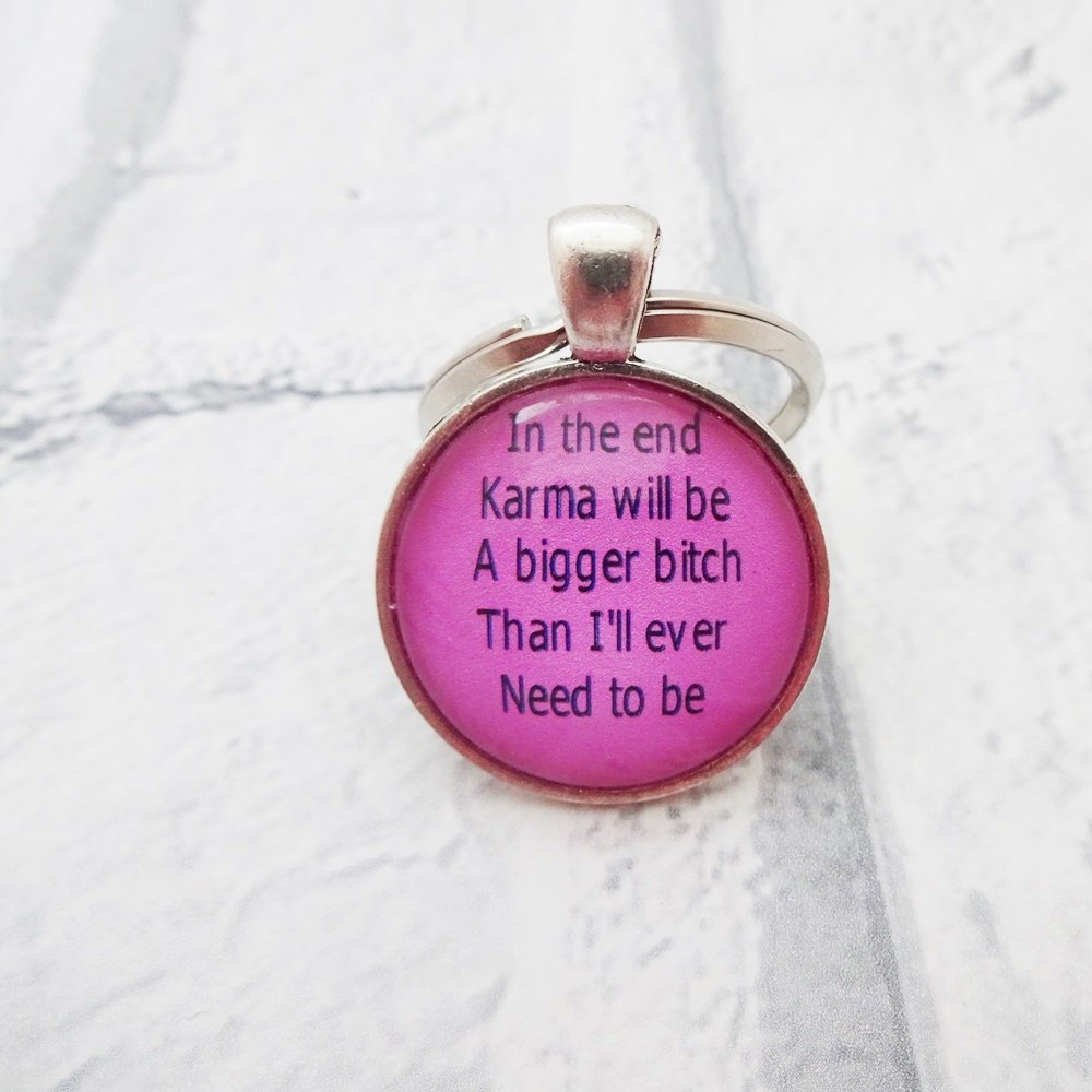 martisanne's tweet photo. Karma keychain, Karma is a bitch, Karma quote, Quote keyring, Funny keyring, Break up gift, Divorce , Sarcastic gift, Karma keyring https://t.co/gbB7RCmJWA #EtsyTeamUnity #TMTinsta #BreakUpGift https://t.co/p1o6dyBlgw
