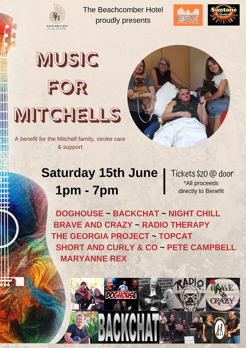 Playing a set here Sat 15/6/2019
An afternoon of live music, drinks and generosity. Doesn’t get much better🎸❤️ #musicformitchells #toukley #petecampbellmusic