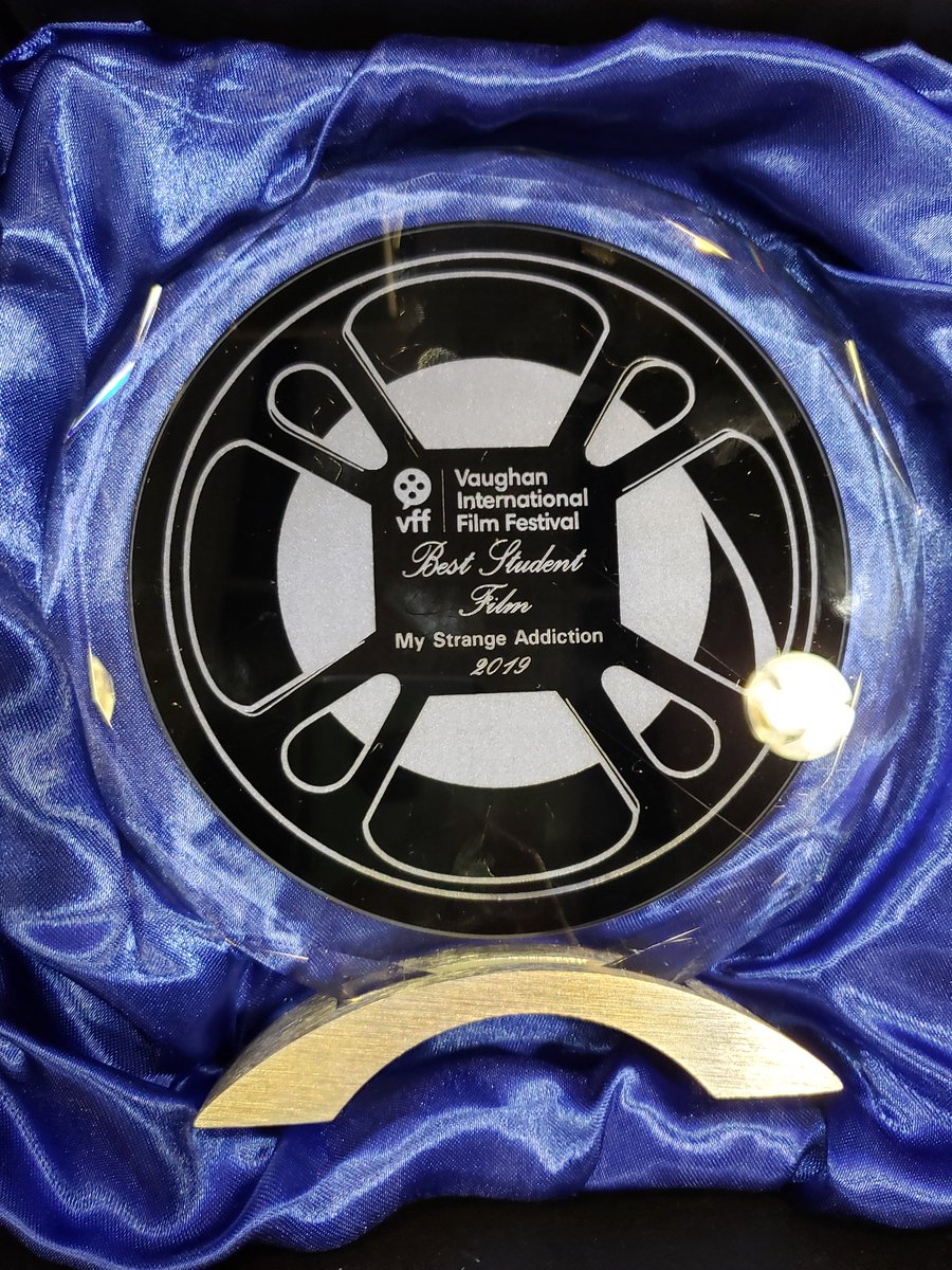 amhsvisa's tweet photo. Big night at the Vaughan International Film Festival! 3 of our students' films made it into the final screening and one came in first place! Way to go Josh, Omar, Matthew, Todd, Max &amp; Aaron! Congrats Josh &amp; Omar on  your big win! #vff19 #amaclearns https://t.co/AVWx7Bg8kI