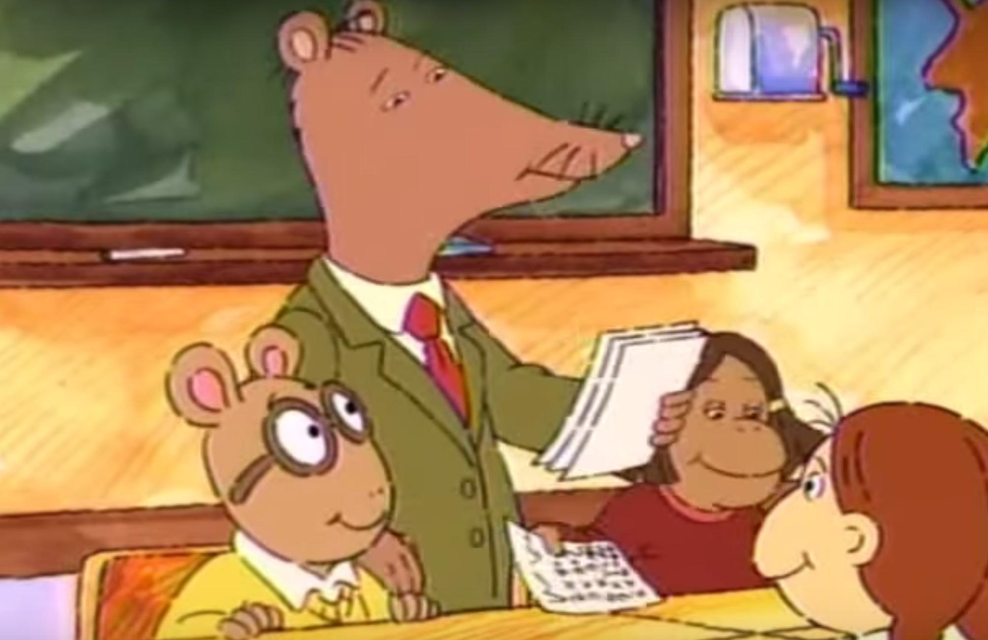 “Congratulations, Mr. Ratburn! 🎂 🎉

Arthur's teac...