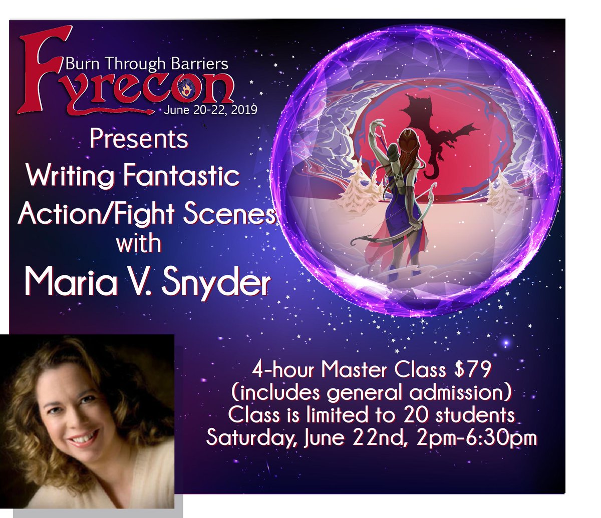 The Master classes are open. Grab your spot now to learn from New York Times Best-selling YA Author Maria V. Snyder⠀
⠀
Sign up before the all spots are gone: fyrecon.com/maria-v-snyder…
#masterclass  #writingconferences  #Writingmasterclass
#fyrecon3