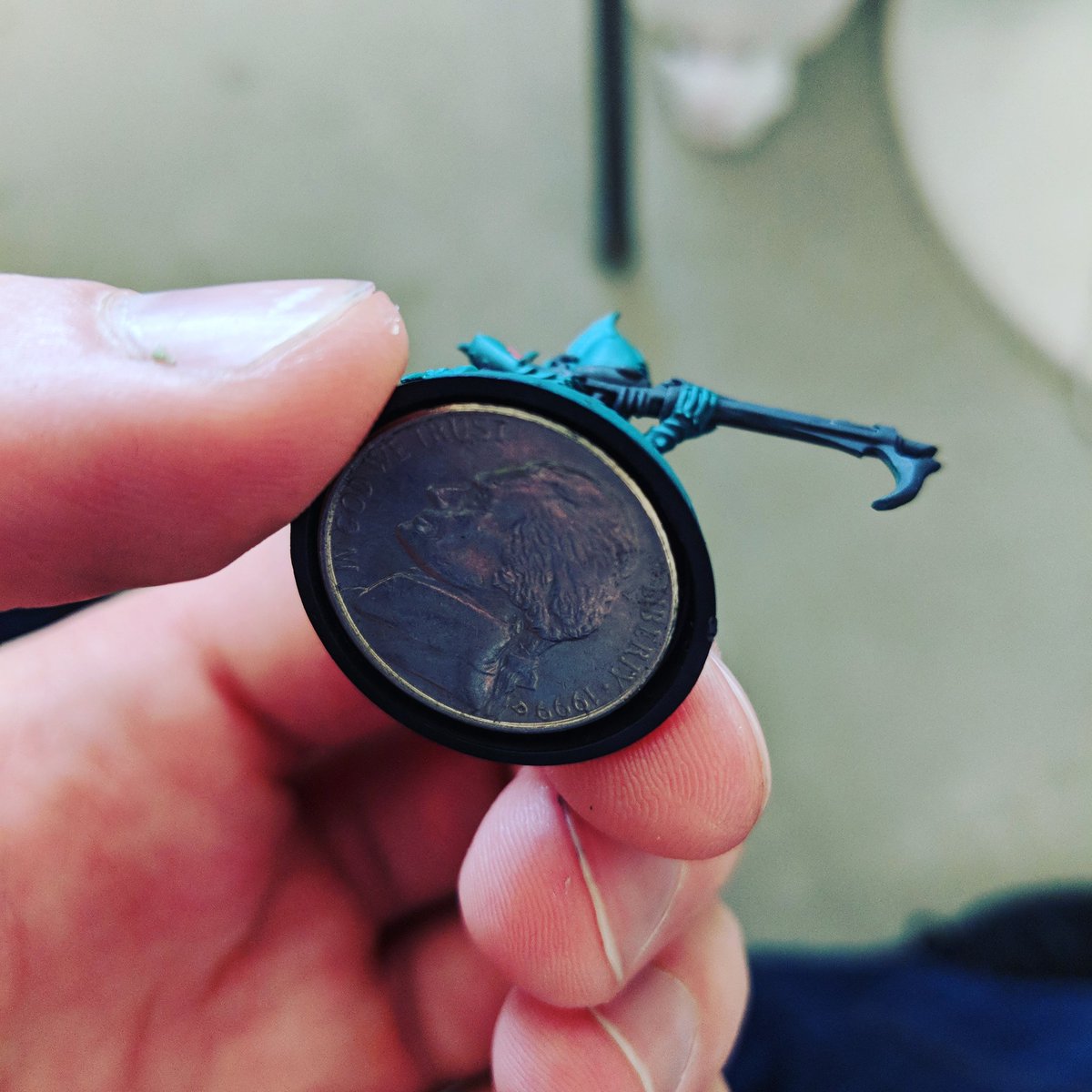 PnguinAuthority's tweet photo. Just an #fyi ~ at the low cost of just 5 cents per troop, you can add a nice weight to their bases 🤷
.
 #wip #hobby #warhammer40k #Warhammer #40k #miniatures #wargames #tabletopgaming #MiniwarGaming #gaming #building #buildingwarhammer40k https://t.co/UvuownH7TS