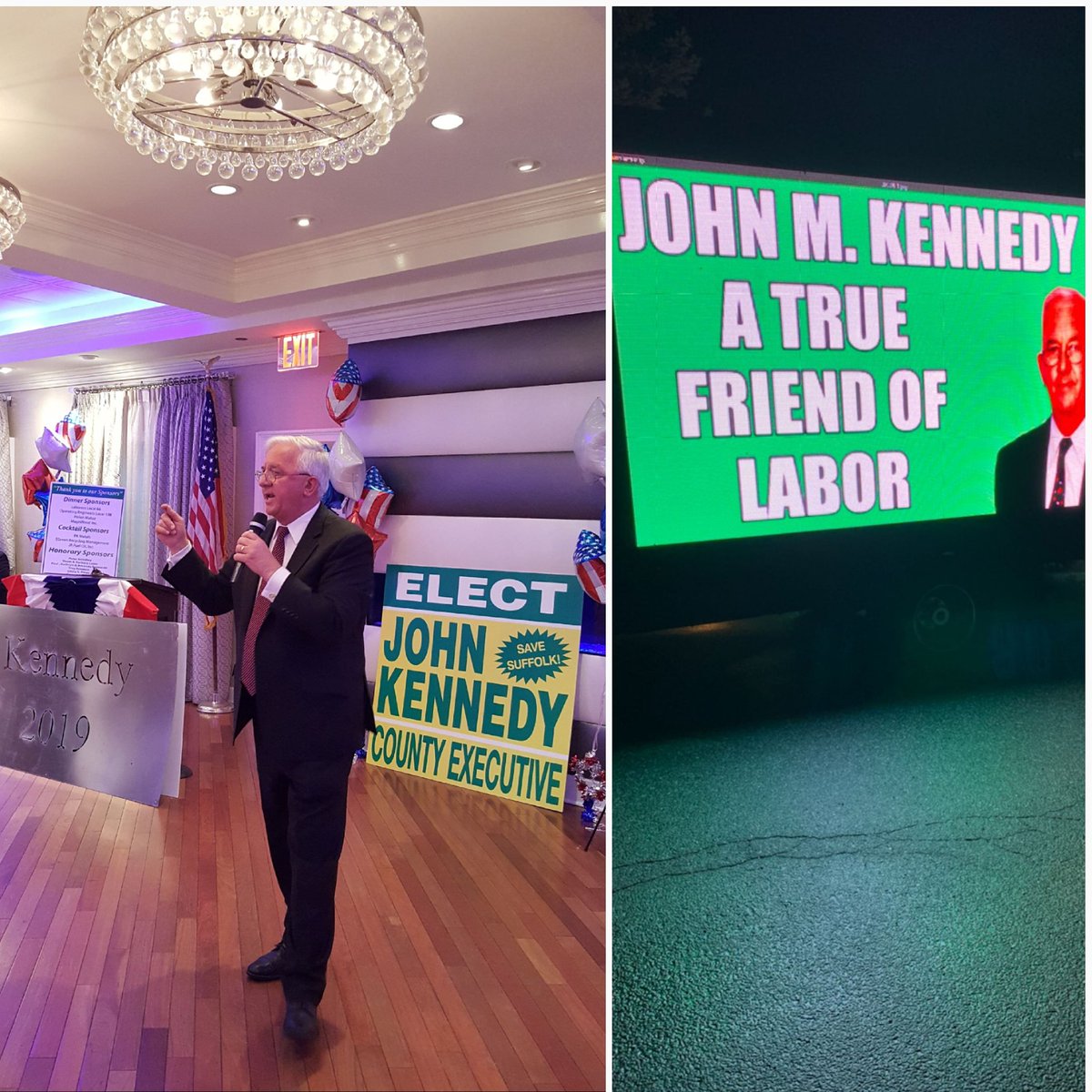 JohnMKennedyJr's tweet photo. Great time tonight at my kickoff fundraiser. Thank you to everyone that came down to join us #savesuffolk #kennedyforsuffolk #SOS #SaveOurSuffolk #Kennedy https://t.co/X4wGeR7sCC