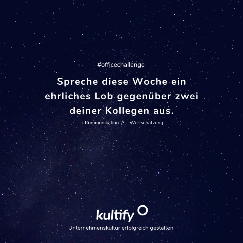 kultify's tweet photo. Jeder trägt zu einer Kultur der Wertschätzung und Offenheit bei. Mach mit 💪 #culture #workplace #appreciation #officechallenge #officelife https://t.co/iKHZZGl2YC