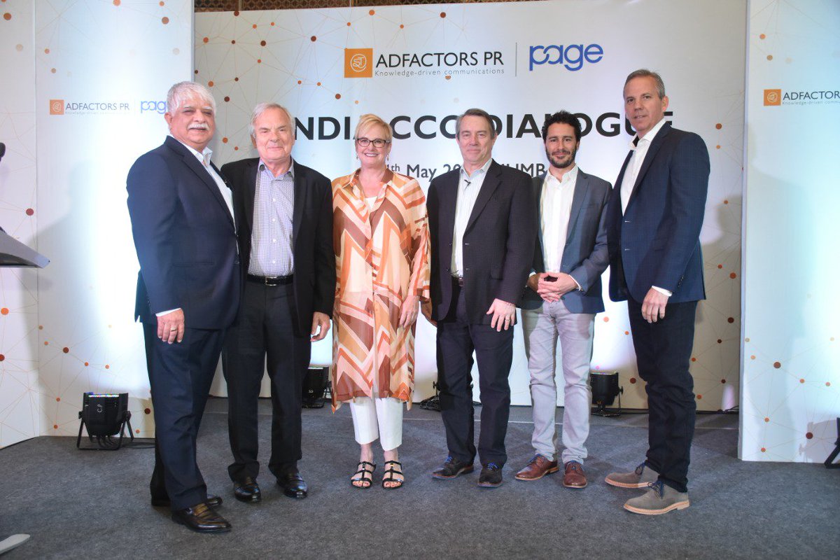 Adfactors PR (@adfactorspr) on Twitter photo Presenting the powerhouse of communication leaders at #IndiaCCODialogue . L to R <a href="/BahalMadan/">Madan Bahal</a> <a href="/PeterDeb/">Peter Debreceny</a> <a href="/wendistrong/">Wendi Strong</a> <a href="/rogerbolton/">Roger Bolton</a> <a href="/eliotmiz/">Eliot Mizrachi</a> <a href="/VirtualMonteiro/">Chris Monteiro</a> Presenting the powerhouse of communication leaders at #IndiaCCODialogue . L to R <a href="/BahalMadan/">Madan Bahal</a> <a href="/PeterDeb/">Peter Debreceny</a> <a href="/wendistrong/">Wendi Strong</a> <a href="/rogerbolton/">Roger Bolton</a> <a href="/eliotmiz/">Eliot Mizrachi</a> <a href="/VirtualMonteiro/">Chris Monteiro</a>