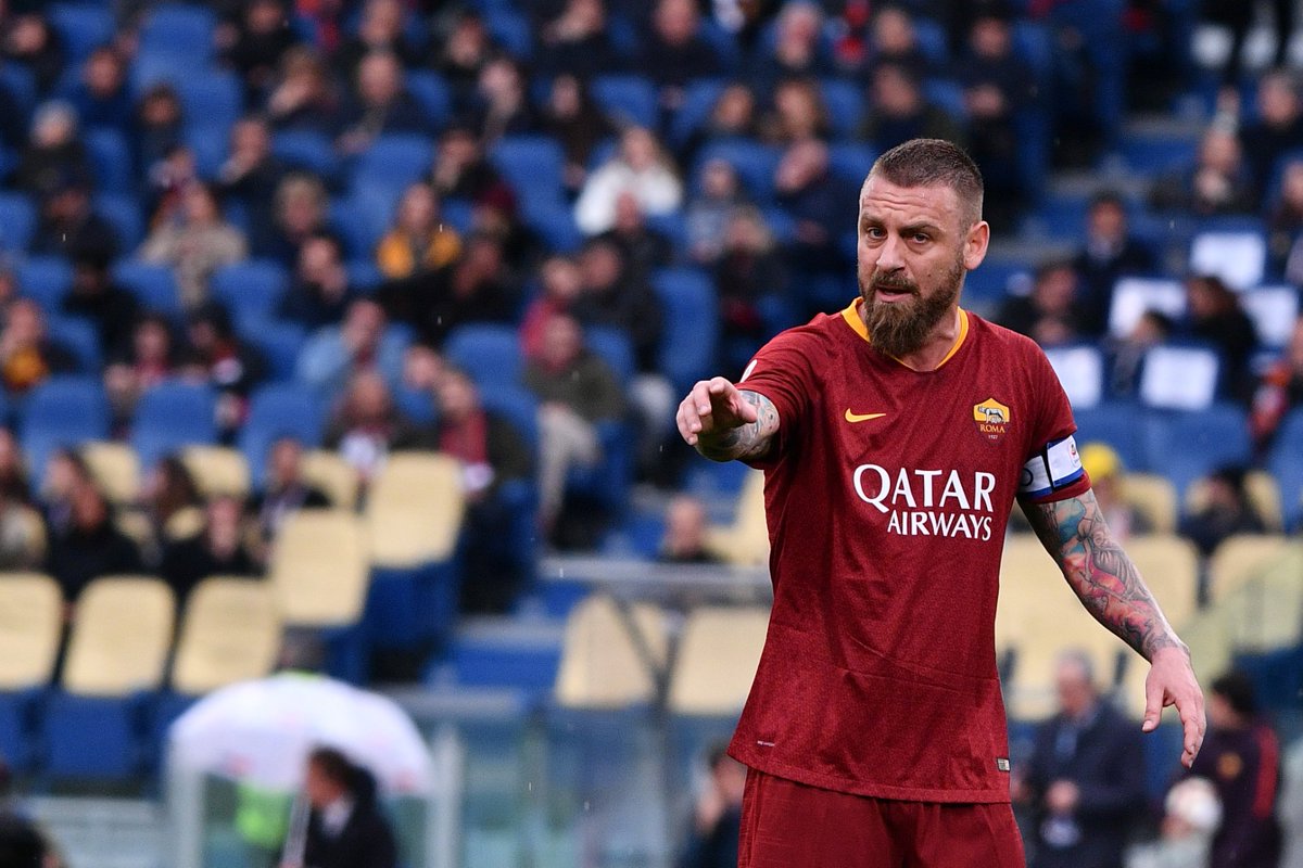 De Rossi, en un partido de la Roma.