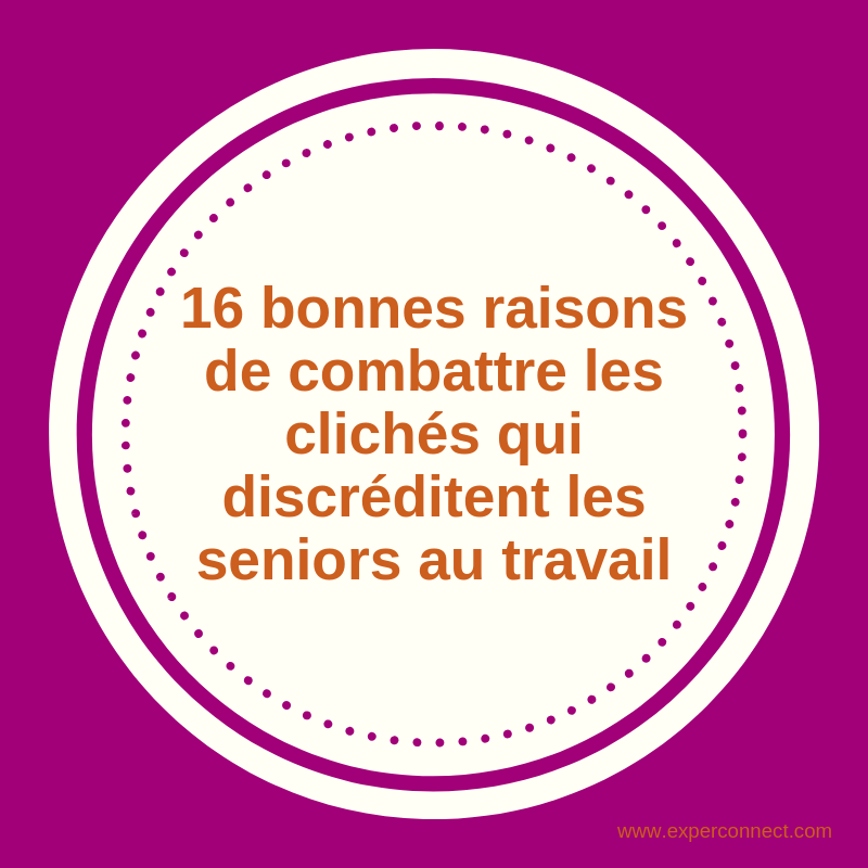Experconnect's tweet photo. #16BonnesRaisonsDeCombattreLesClichésQuiDiscréditentLesSeniorsAuTravail
#TravailPostRetraite #Senior https://t.co/gJphrxSdJR