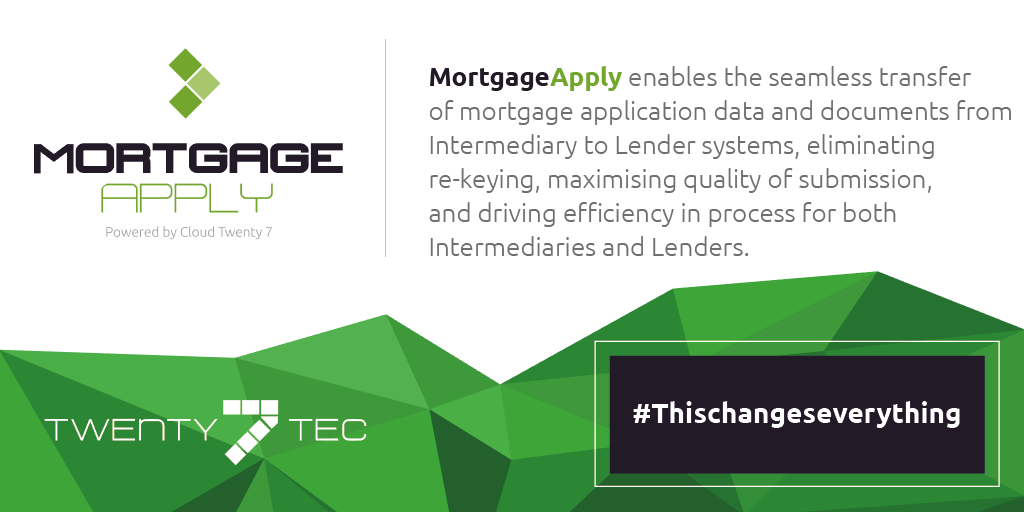 twenty7tec's tweet photo. Modern API driven technology, Connecting Intermediaries and Lenders, Seamlessly transmits Intermediary factfind data, documents and case notes to Lender decision engine and eliminates re-keying of data
https://t.co/1yQzmsq0Kb
#valueofabroker #mortgageBroker #thischangeseverything https://t.co/60eDBLgytk