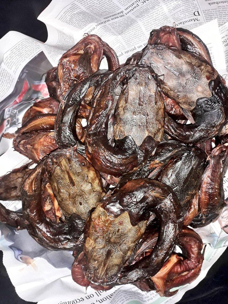 @Habeemborlah AKA the fishwoman deals on Spicy Dried catfish, Fingerlings and juveniles, Fish farm management services etc.With N2,000 for a Pack of 6 she can deliver anywhere.Contact her on +2348075174452 and +2348169183719