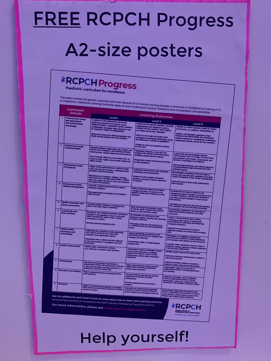 rcpch_trainees's tweet photo. Are these the most useful freebies at #RCPCH19 ? Pop by the College stand to pick up an #RCPCHProgress posters and ask the education and training team any curriculum & ePorrfolio questions #RCPCHlearning https://t.co/VvrsMJqRKY