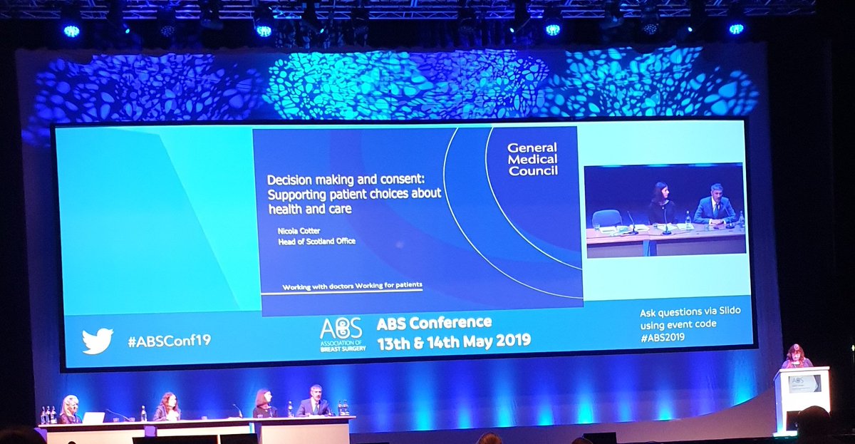 A useful reminder at #ABSConf19 from the @gmcuk about the importance of #surgicalconsent and #shareddecisionmaking. @Concentric_Hlth we are working hard to build the optimal tool to facilitate this important process. @asgbi @DrTonyYoung @NHSinnovation