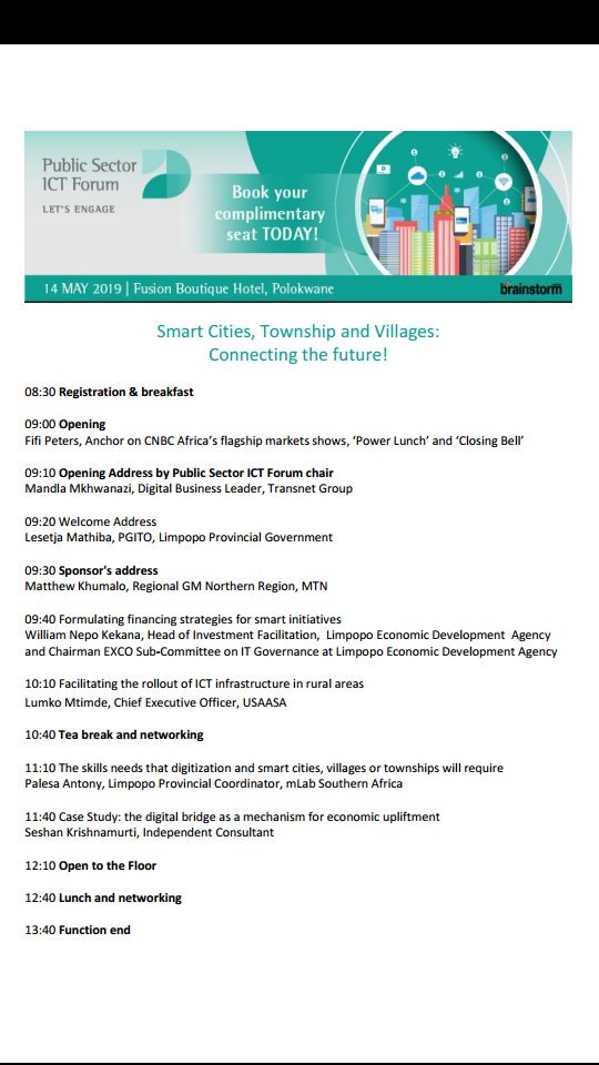 LeeRamokgopa's tweet image. #PSICTForum working together to achieve more in creating smart cities and villages in Limpopo Polokwane @CyrilRamaphosa