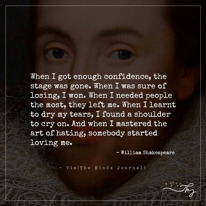 TheMindsJournal's tweet photo. When I Got Enough #Confidence
https://t.co/rVAiCXN72g
#ActDifferently #EnoughConfidence #MasteringTheArtToHate #WilliamShakespeare https://t.co/qooVUbcLDr