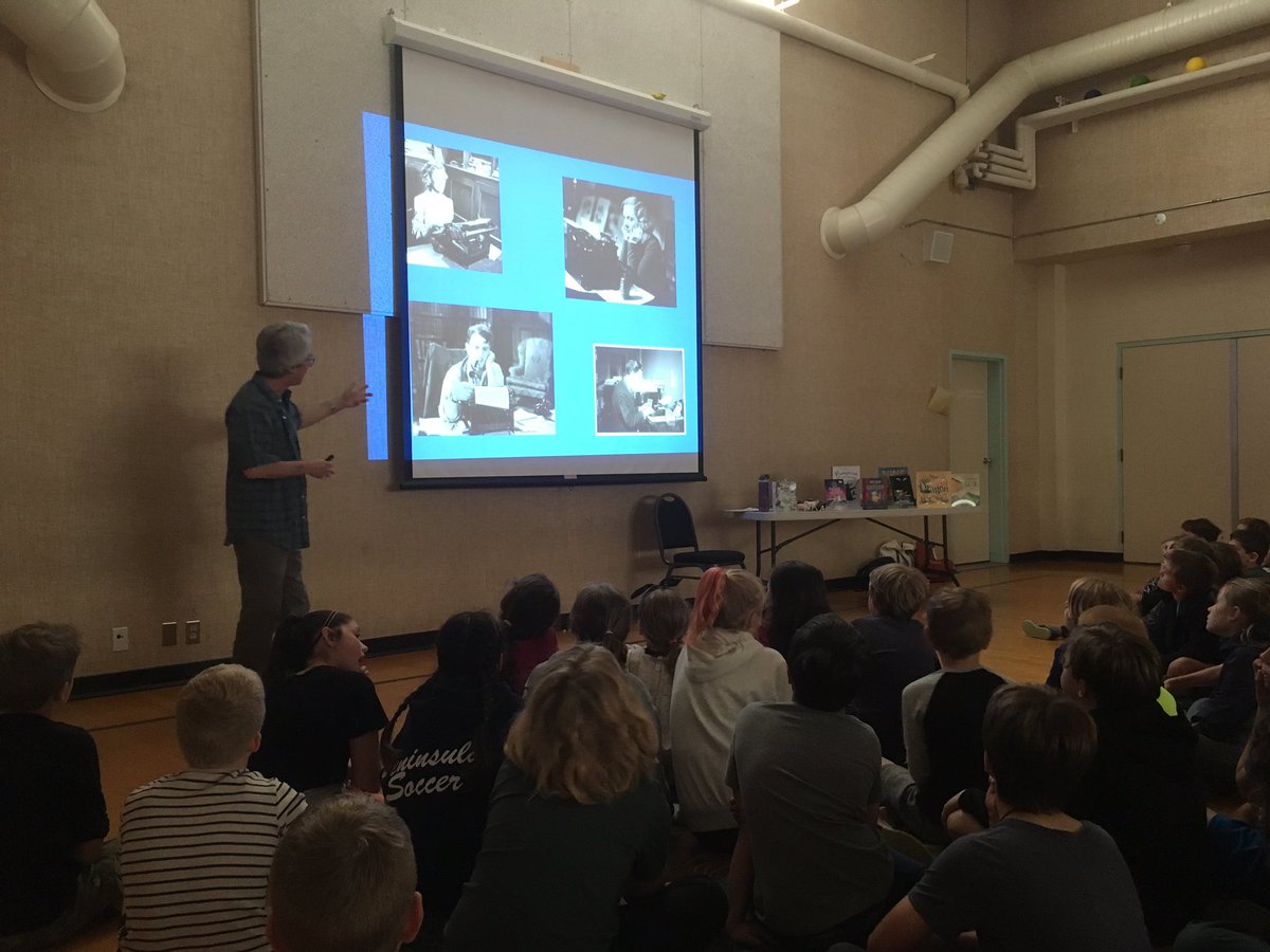 Mme_A_Reid's tweet photo. What an inspiring day with author, Dan Bar-El. He takes story telling to the next level! Thank you for sharing your gift with us! @SD63DeepCove #AuthorVisit #DanBarEl #Inspired https://t.co/iIy0NOvb4P