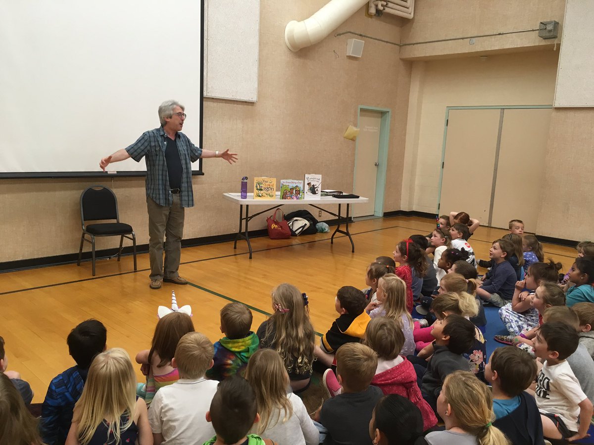 Mme_A_Reid's tweet photo. What an inspiring day with author, Dan Bar-El. He takes story telling to the next level! Thank you for sharing your gift with us! @SD63DeepCove #AuthorVisit #DanBarEl #Inspired https://t.co/iIy0NOvb4P