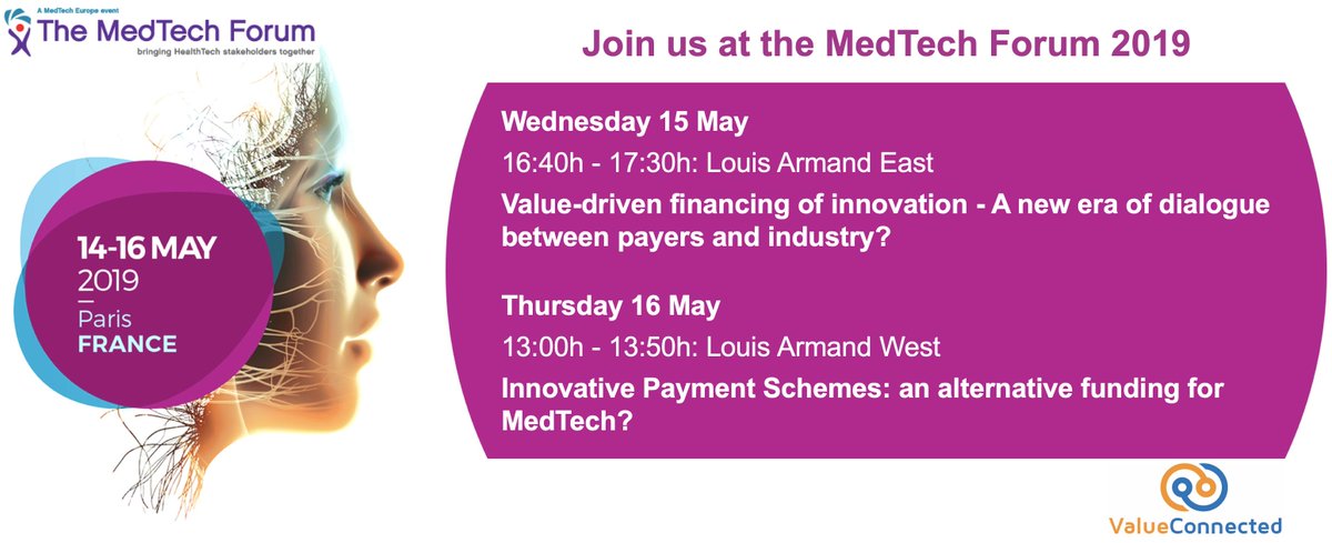 Join us at the MedTech Forum 2019 to learn more about rewarding the #value of #medtech #MTF2019 #valueconnected