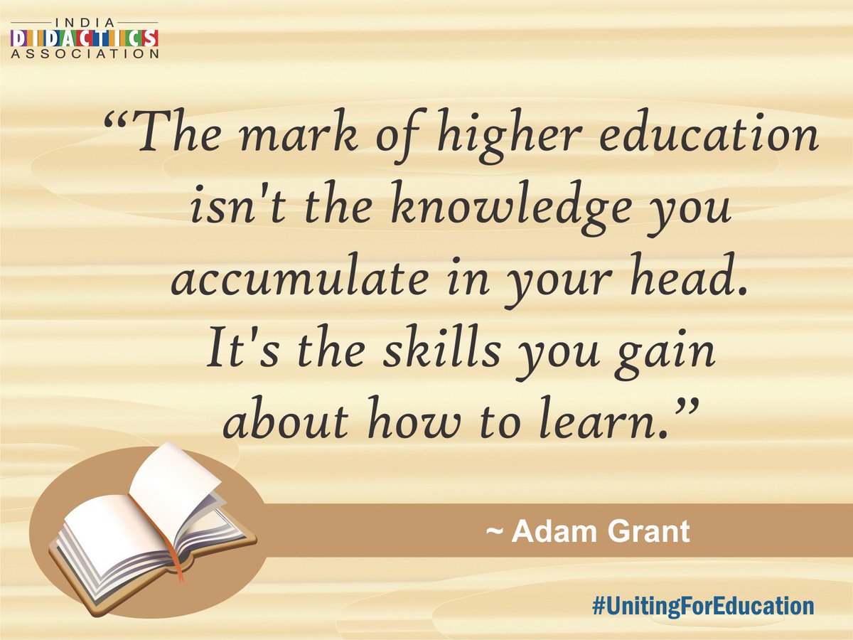 Indiadidac's tweet image. #SmartWords #highereducation
