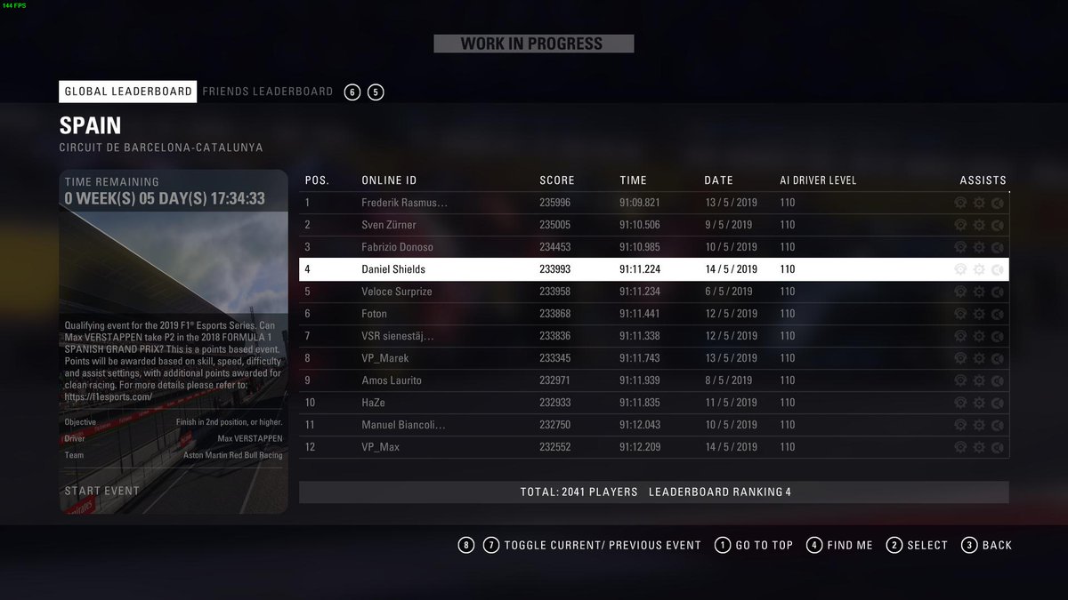 AHHHHH

P1 for now in F1 esports qualy at spain, out of the people who are actually trying to qualify, PLS END THE EVENT NOW xD bit mad that i bottled the final lap, dropped about 2.5 tenths there, but at least i know i can improve on it with a really good run :D still want a 10