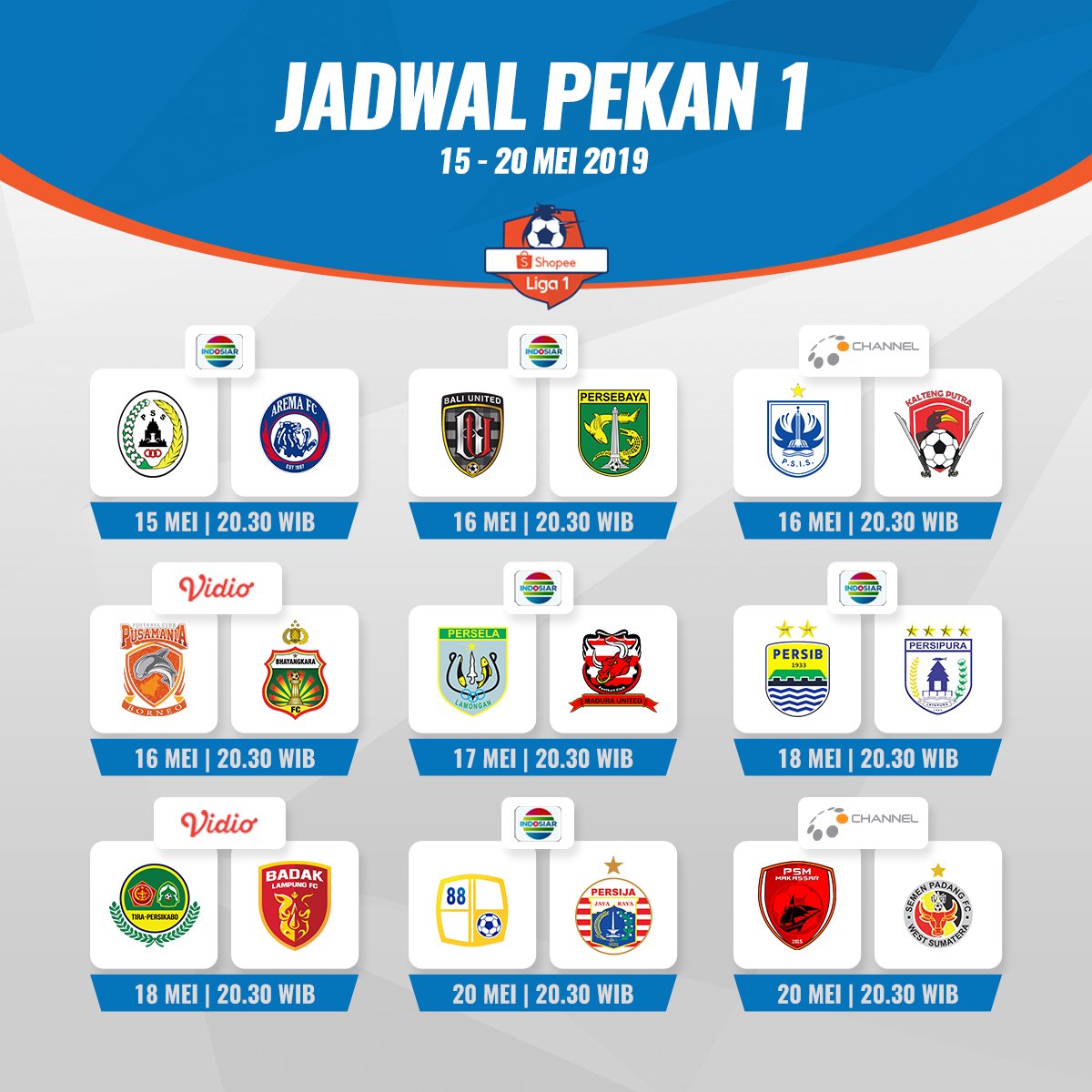 Satu jadwal liga Jadwal BRI Satu jadwal liga Jadwal Persib