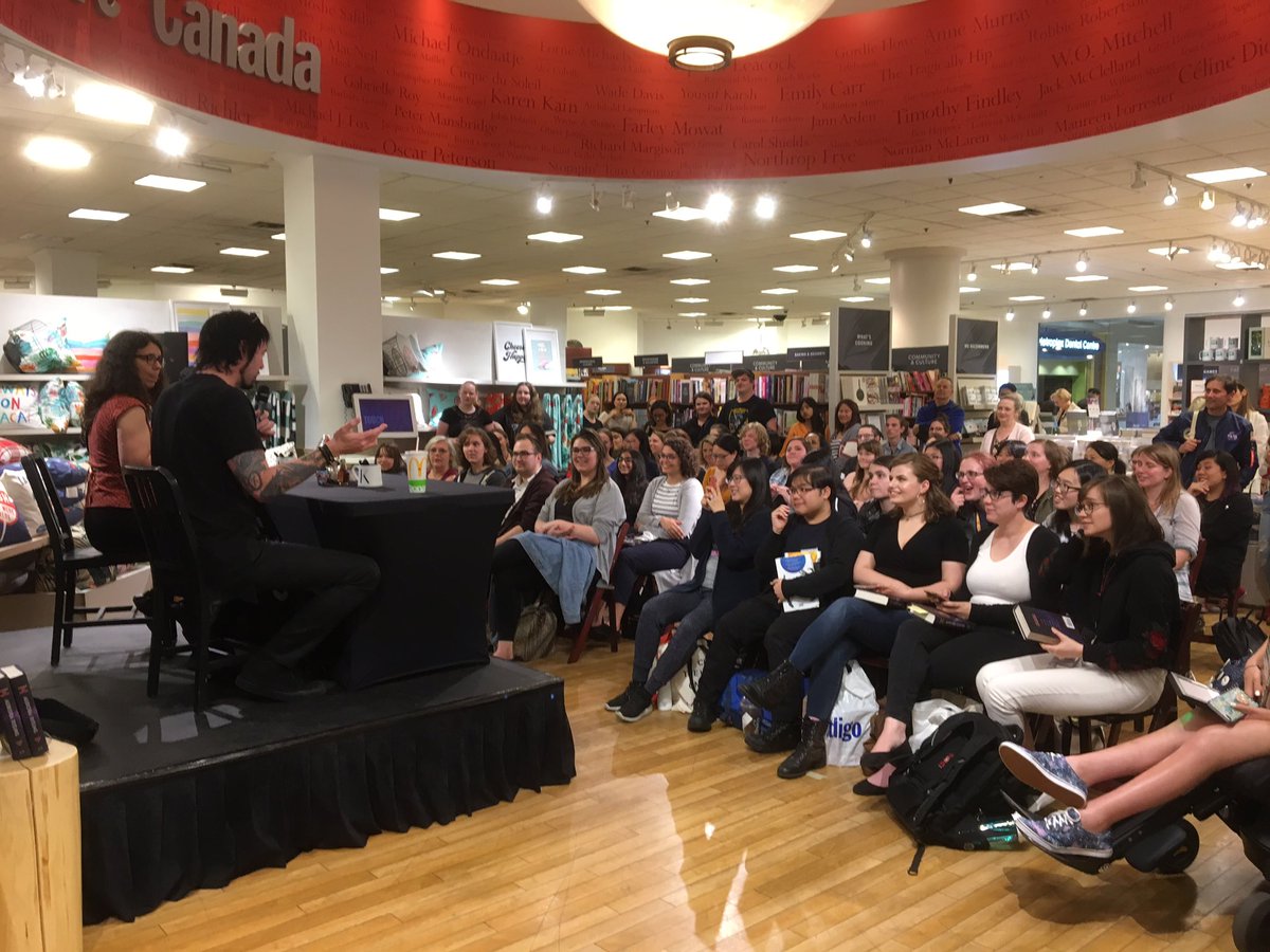 ChaptersMetro's tweet photo. Thank you to @_rachelhartman and @misterkristoff for talking to us Vancouverites about space adventures, co-writing, and the IRS 📚 #booksigning #store762 https://t.co/5Sg0H6NbcU