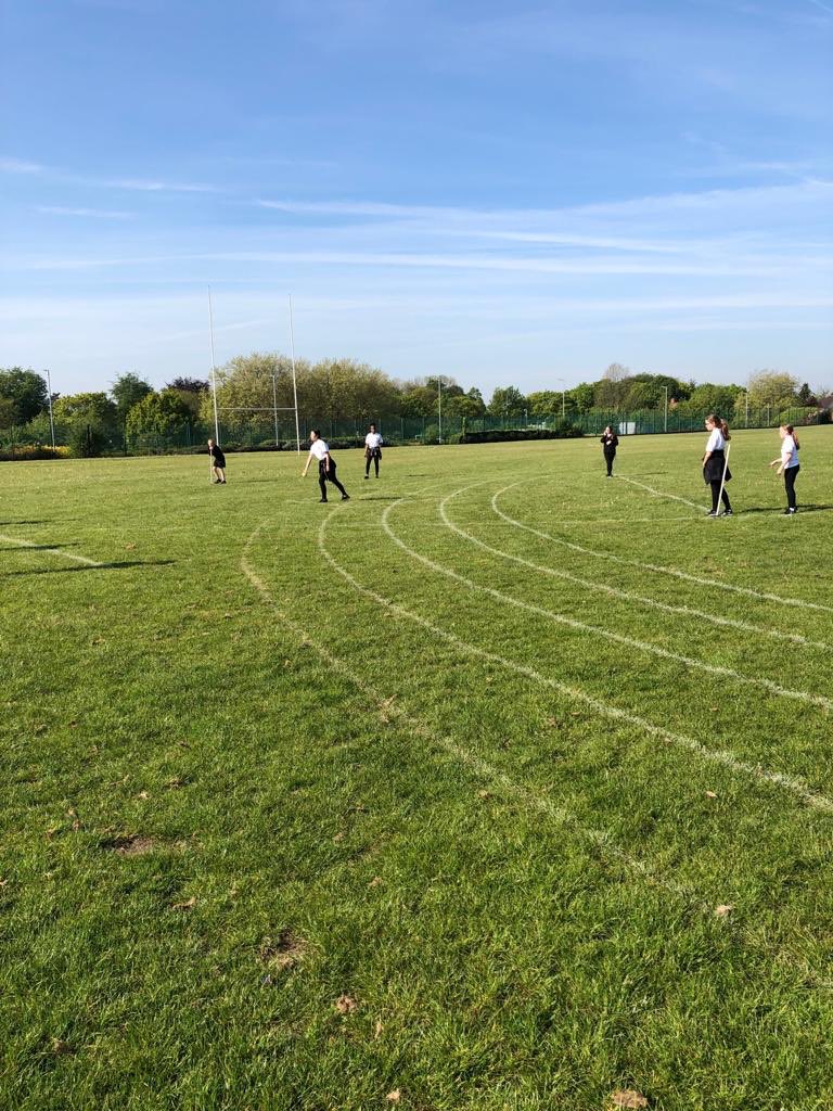 Girls PE yesterday taking part in Shot and Rounders in their lessons!