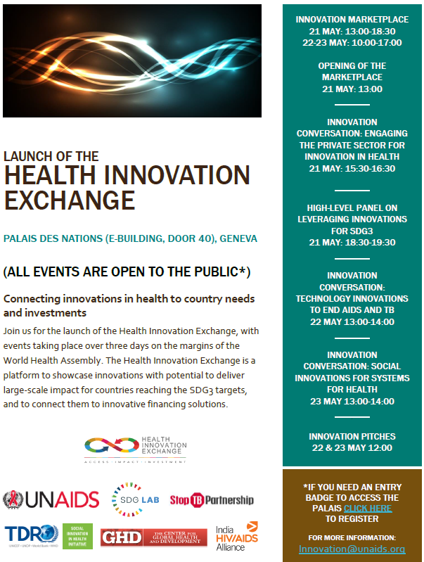Attending #WHA72 and keen to take great ideas to scale for #SDG3? The all new Health Innovation Exchange is devoting 3 days to connecting innovators with investors &amp; implementers. Check it out at the #UN Palais next week. 
#HealthInfoXchange #HealthInfoXchange19