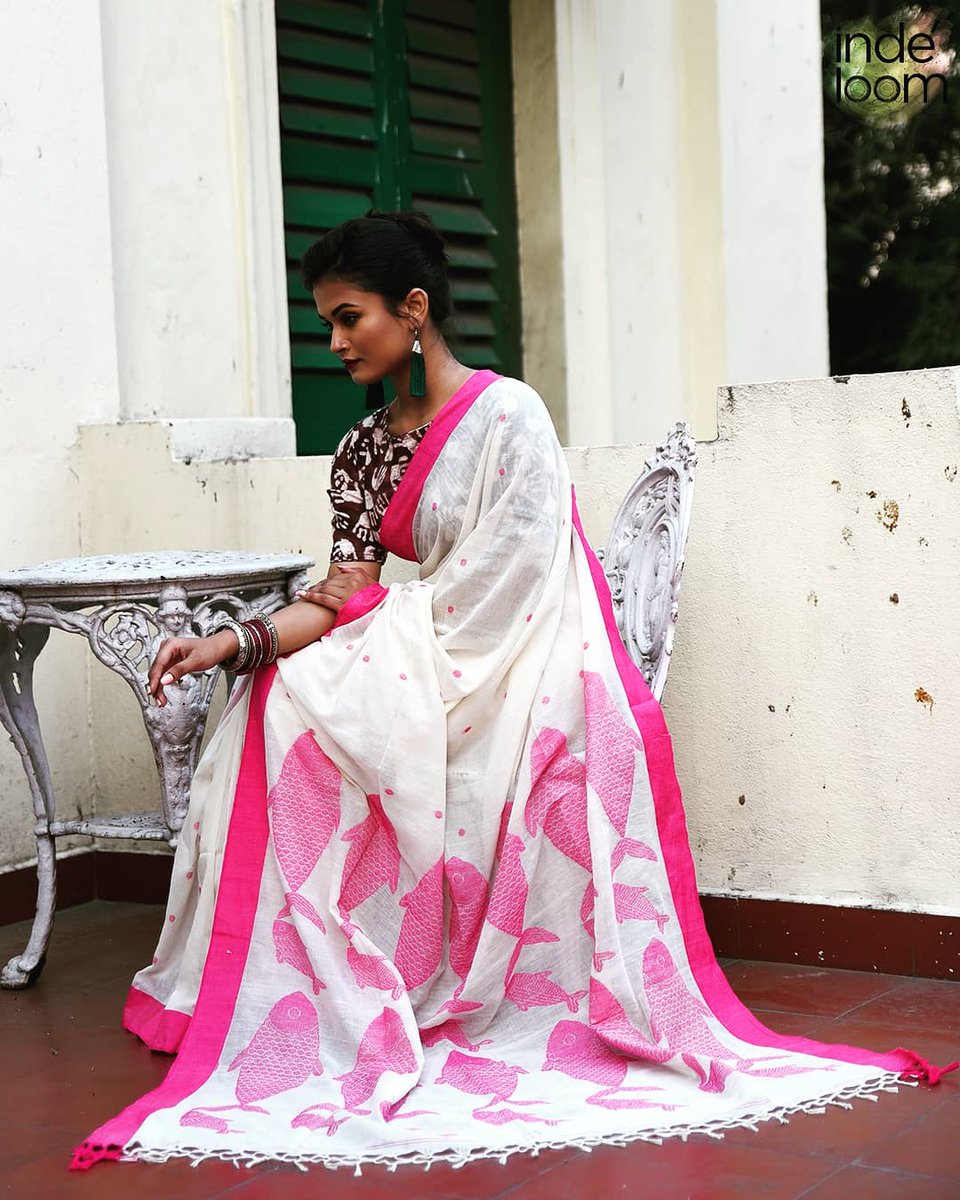 IndeLoom's tweet photo. #Exquisite #Cotton #Jamdanis with fish motifs.
.
DM us for price and ping us at +91 9640267078.
Follow us for more exclusive collection https://t.co/71dTlySfBg