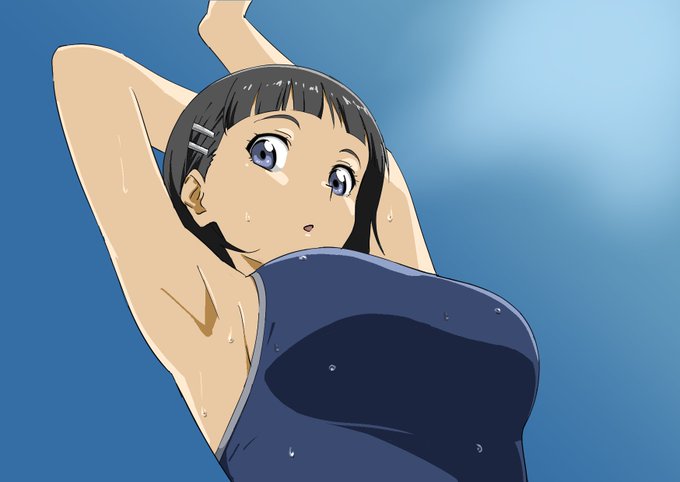 桐ケ谷直葉ちゃん!スク水! 