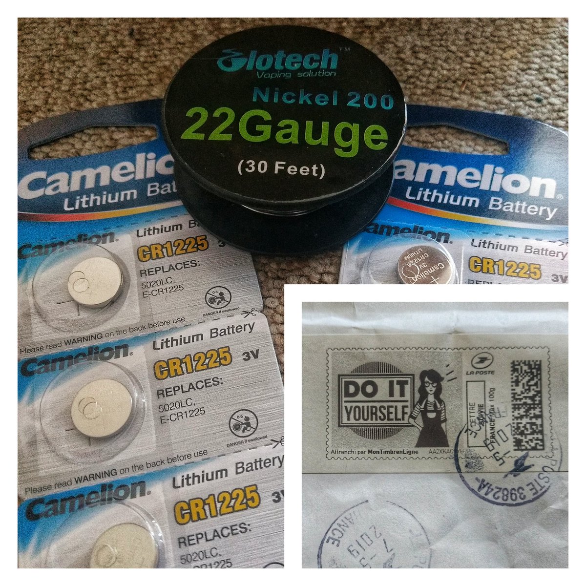 philippeminerve's tweet photo. Merci @garatronic pour les cadeaux ♥️, j'ai kiffé le timbre 😍. Du coup, on en avait parlé à #MakerFerme, donc prototype de bague lumineuse réalisée avec vos piles 👍 Fonctionnelle et confortable mais encore du chemin pour simplifier les soudures 🙄 https://t.co/kqs1oFFO1l