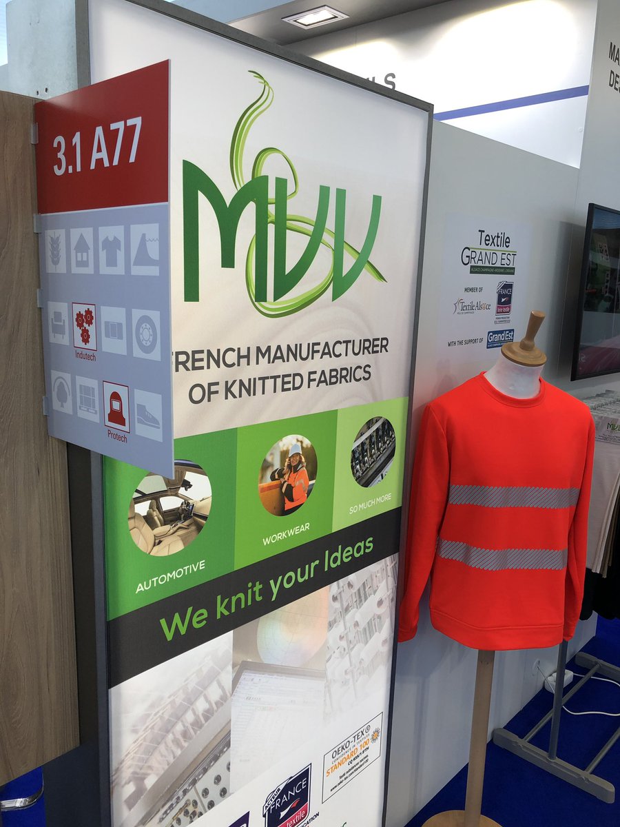 Techtextil c’est parti ! Nous vous attendons pour parler nouveautés, projets, collaboration ... #TextileAlsace #FranceTerreTextile