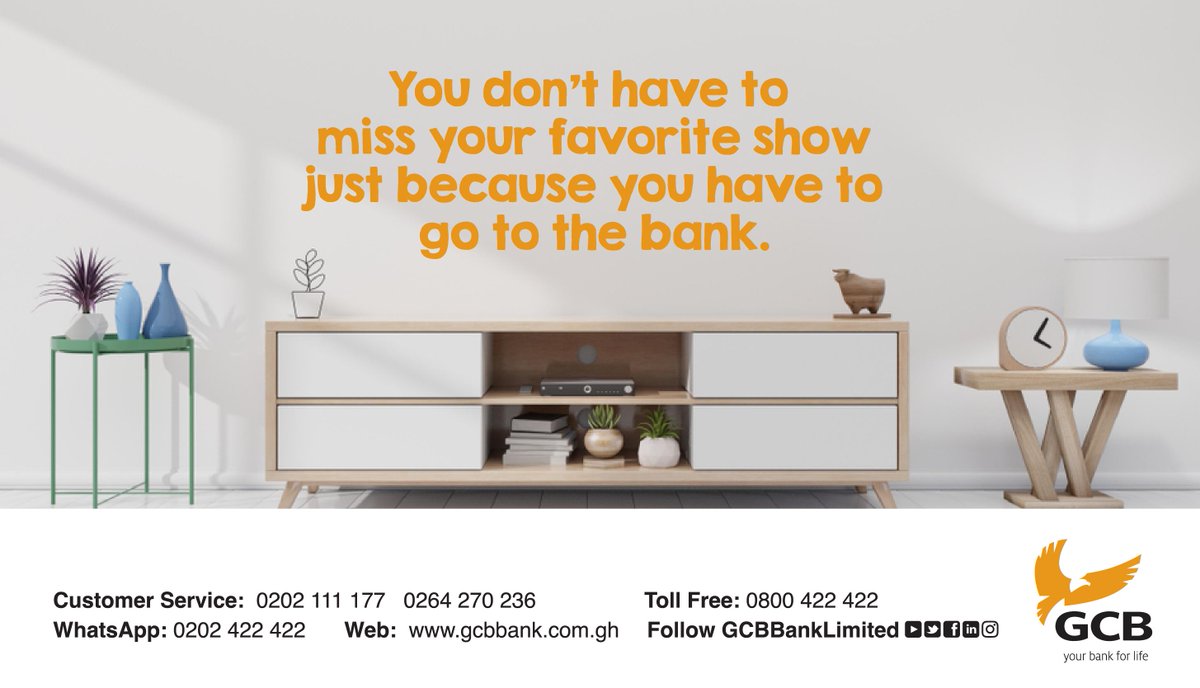 GCBBankPLC's tweet image. Do all your bank rounds from the comfort of your home with our #InternetBanking platform. 

#InstantBanking #GCBCoolBanking