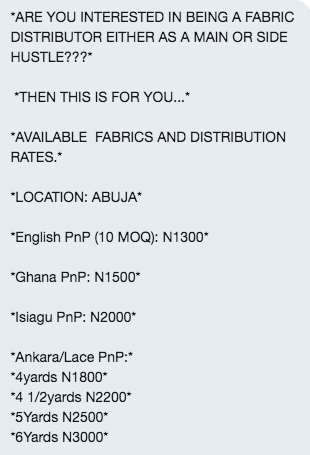 @fabulouzamy is a fabric distributor. Her rates are very affordable.Contact Amiable fabrics LTD. on 08138619920