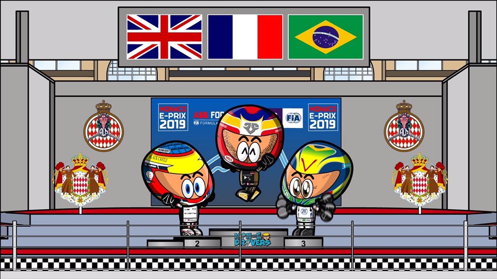 Congrats to @JeanEricVergne, @oliverrowland1 & @MassaFelipe19!

#FormulaE #ABBFormulaE #MonacoEPrix #DSTecheetah #NissanEDams #Venturi #JeanEricVergne #OliverRowland #FelipeMassa #MinEDrivers 🇫🇷 🇬🇧 🇧🇷 🇲🇨