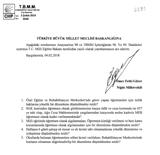 fethigurer's tweet photo. 📌Özel Rehabilitasyon merkezi öğretmenlerinin hakkı, işverenin vicdanına kaldı..

Özel Eğitim ve Rehabilitasyon Merkezlerinde görev yapan öğretmenlerin özlük haklarına yönelik düzenleme talebini, MEB Bakanı Ziya Selçuk’a yönelttiğim soru önergesiyle Meclis gündemine taşıdım. https://t.co/AGM8uYoJSm