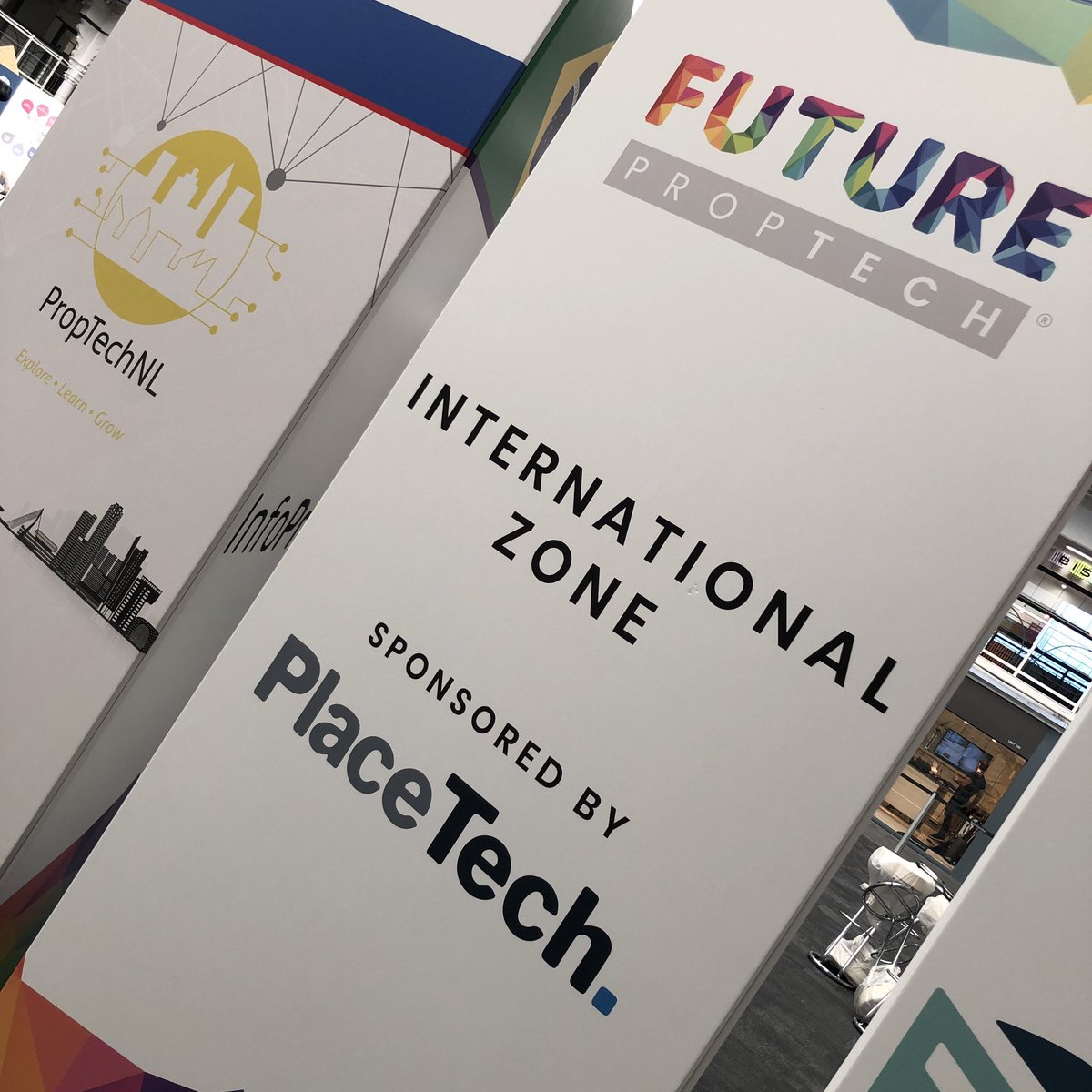 placetech's tweet image. We’re here and ready for a busy day at @_futureproperty! 
Come and find us near the main entrance, by the International Zone which we’re pleased to sponsor #FPT2019 #FUTUREPropTech