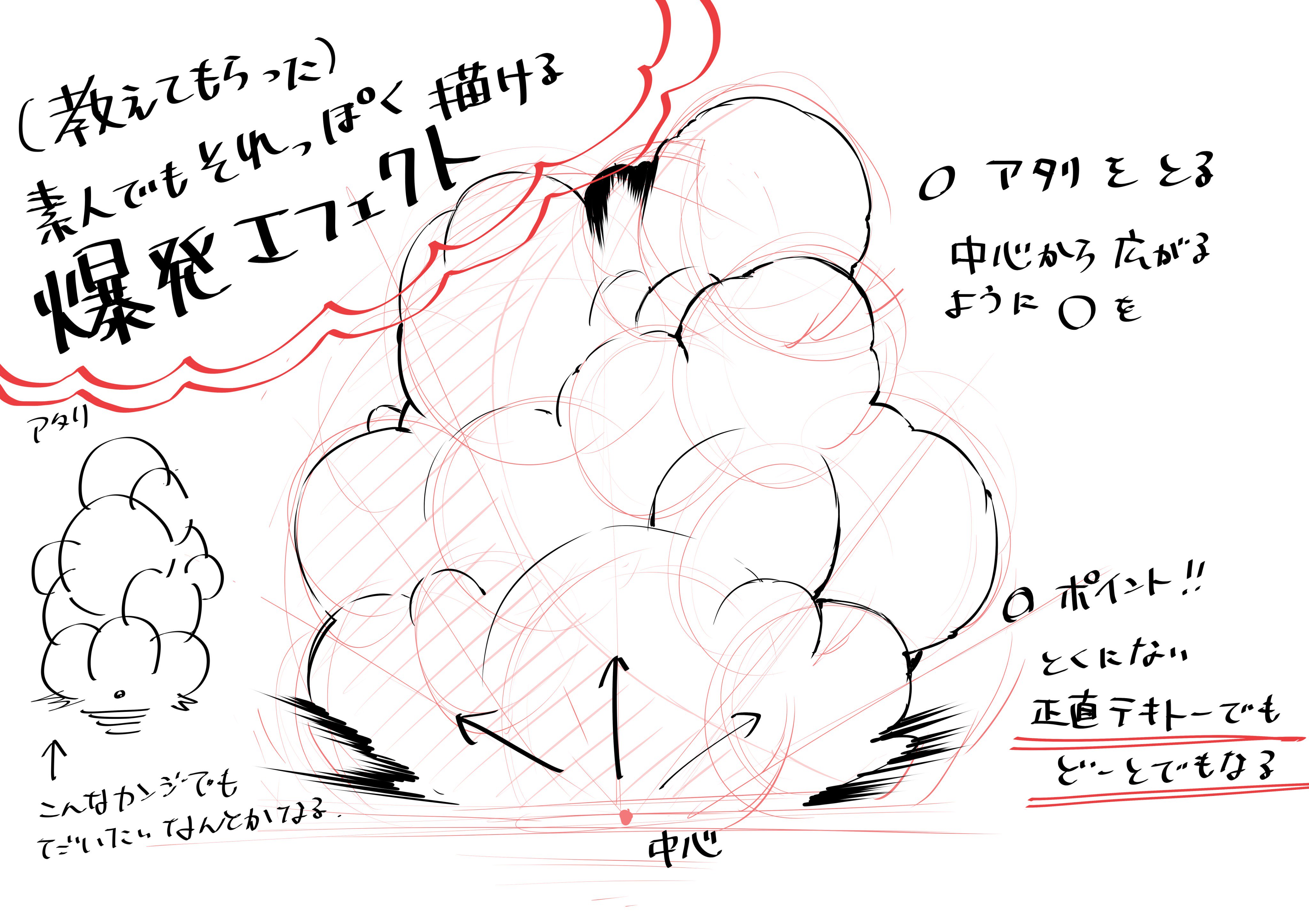 がしたに 教えてもらった 素人でもそれっぽく描ける爆発エフェクト描き方まとめです ケリンの絵 T Co Skkg386vua Twitter