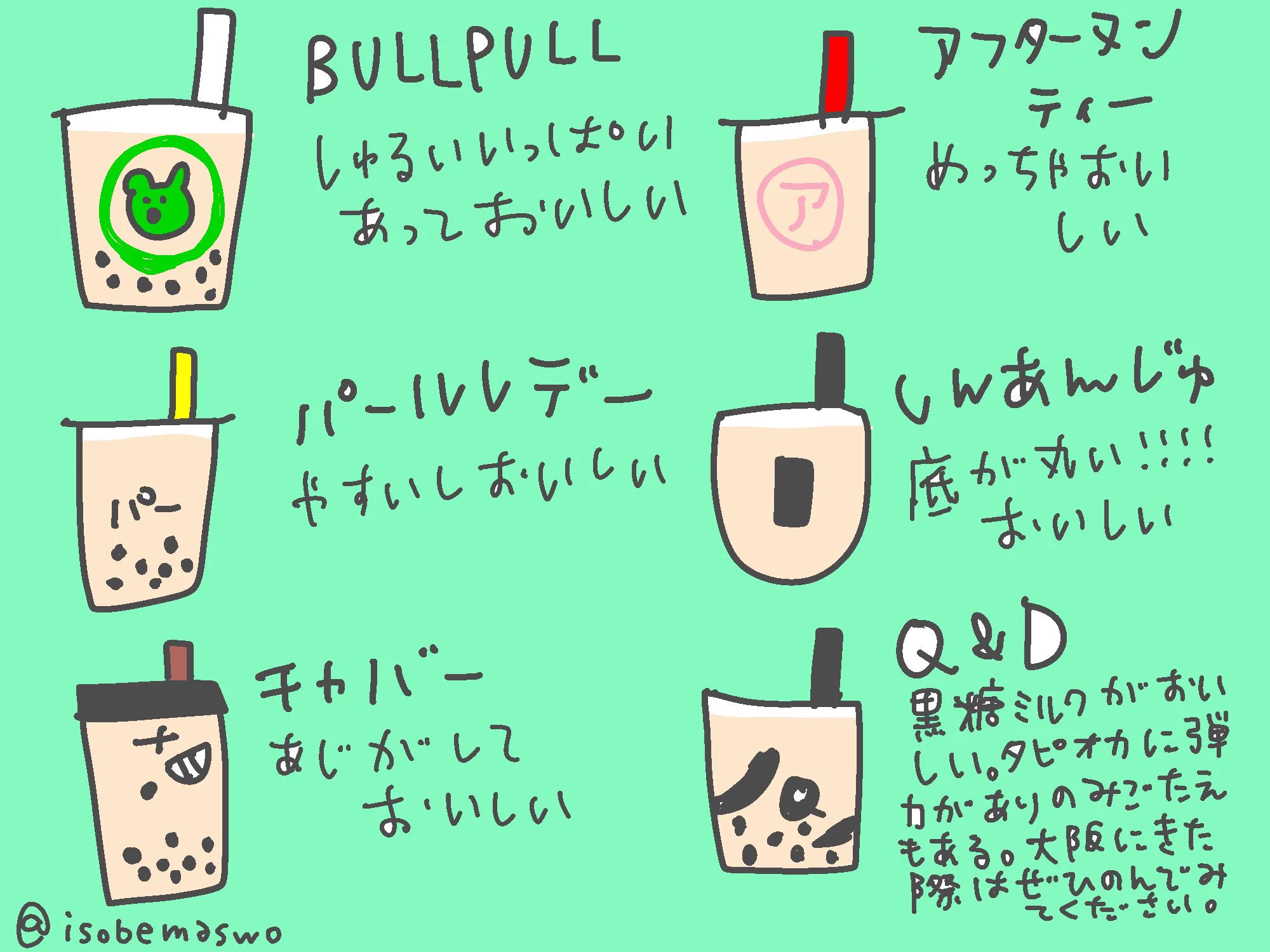 大人気のタピオカ！！たくさんお店がありすぎて悩んでいる人はこれを見て！！