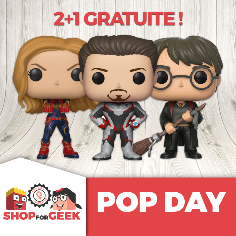 ShopForGeek's tweet photo. Le samedi 18 mai 2019, profitez de notre promotion 2+1 gratuite sur toutes les figurines Funko POP 🥳 Cette offre n'est valable que dans nos magasins ShopForGeek. https://t.co/3UeMxyniCO