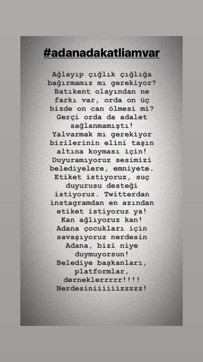 Ahgonulluleri's tweet photo. Duyun artık sesimizi yalvarırım duyun! #adanadakatliamvar https://t.co/RM3nBGHqfL