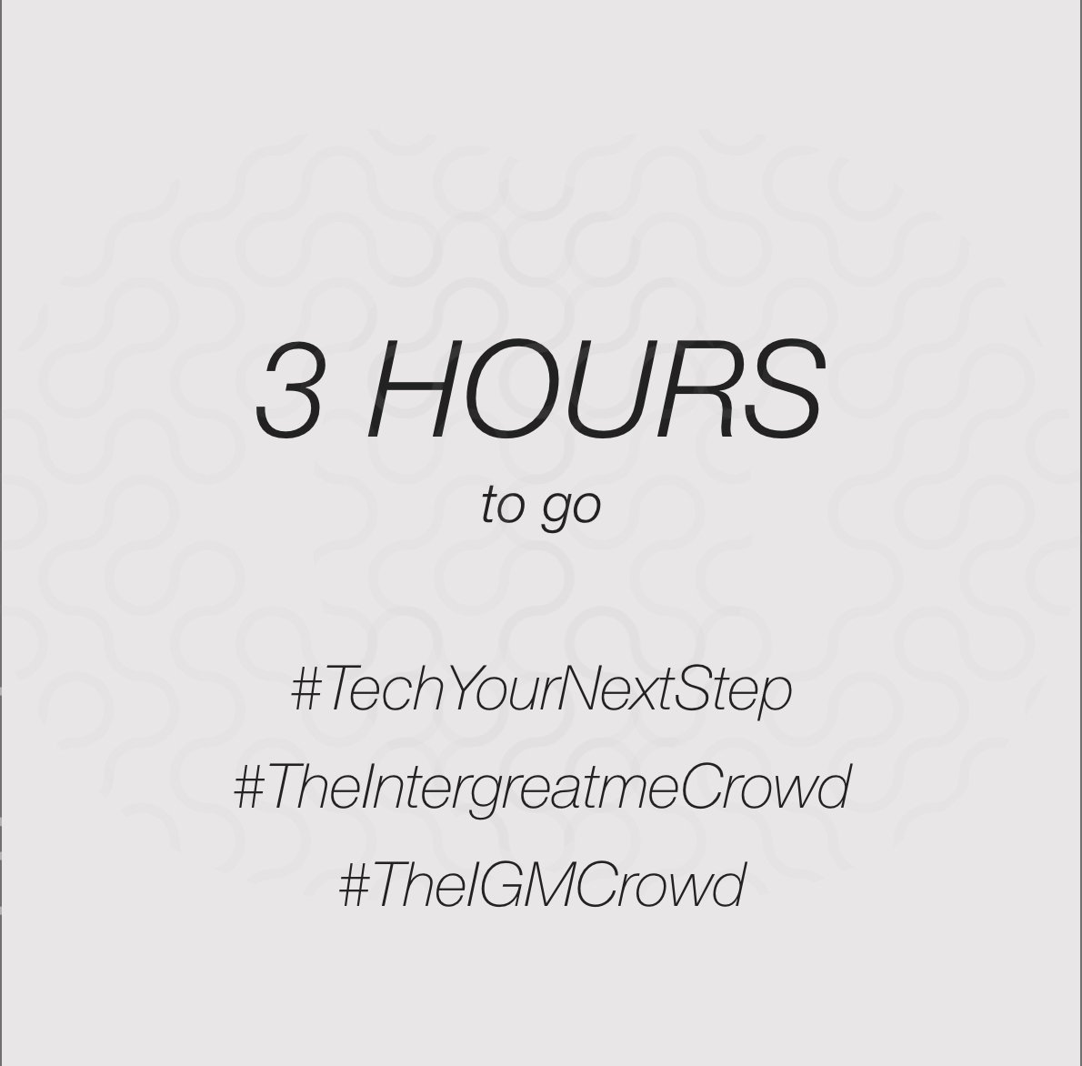 intergreatme's tweet photo. Keep your eye on the prize! Three more hours till we make a big announcement! #TechYourNextStep #TheIntergreatmeCrowd #Neverfilloutaformagain #Startup #FinTech #Regtech https://t.co/2KiUZDpe9a