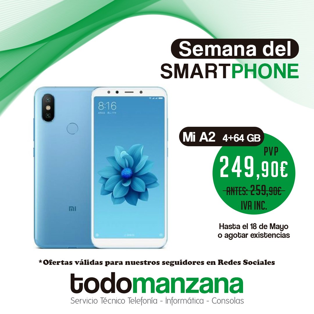 🔝 Ya empezamos nuestra #SemanadelSmartphone 
Con #descuentos para nuestros seguidores de Redes Sociales
En todas las tiendas #Todomanzana

#smartphone #oferta #elpalo #cccala #ccrosaleda #rincon #fuengirola #lospatios #xiaomi